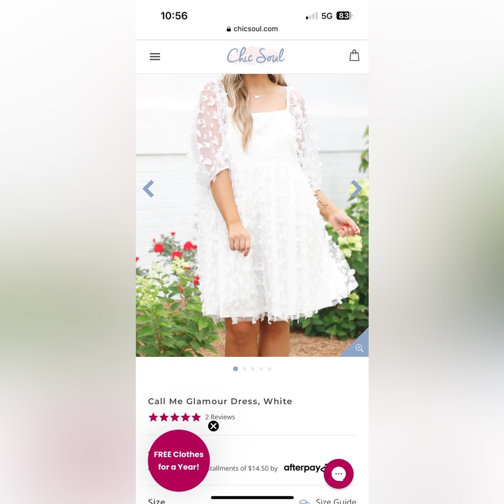 Chic Soul plus size bridal or baby shower dress